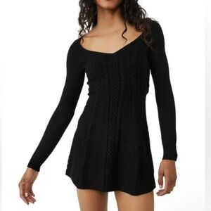 FP Movement Small World Black Mini Dress